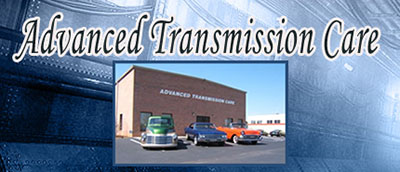 Advanced Transmission Care logo with vehicles