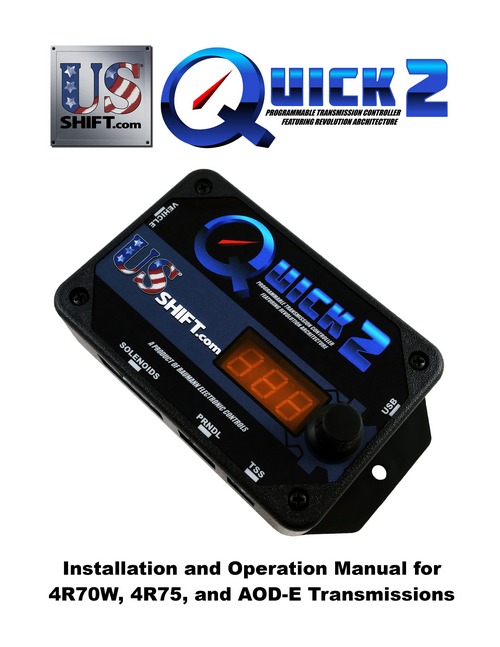 Quick 2 4r70w installation manual